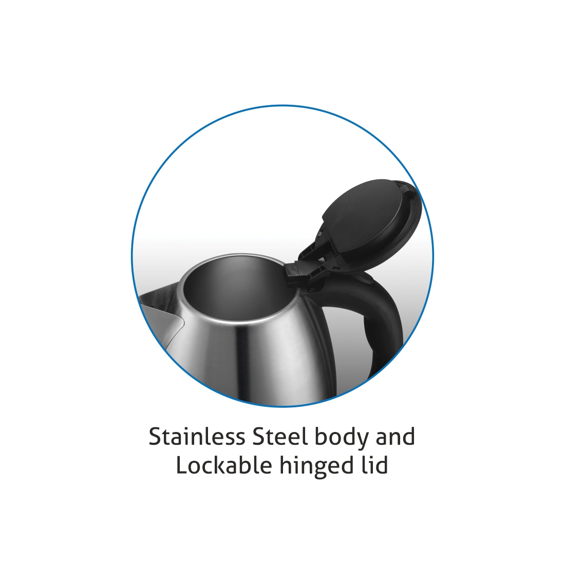 Electric Kettle 1.8 Litre Stainless Steel with 360B0 Rotational Base, 1500 W - Silver (9002)