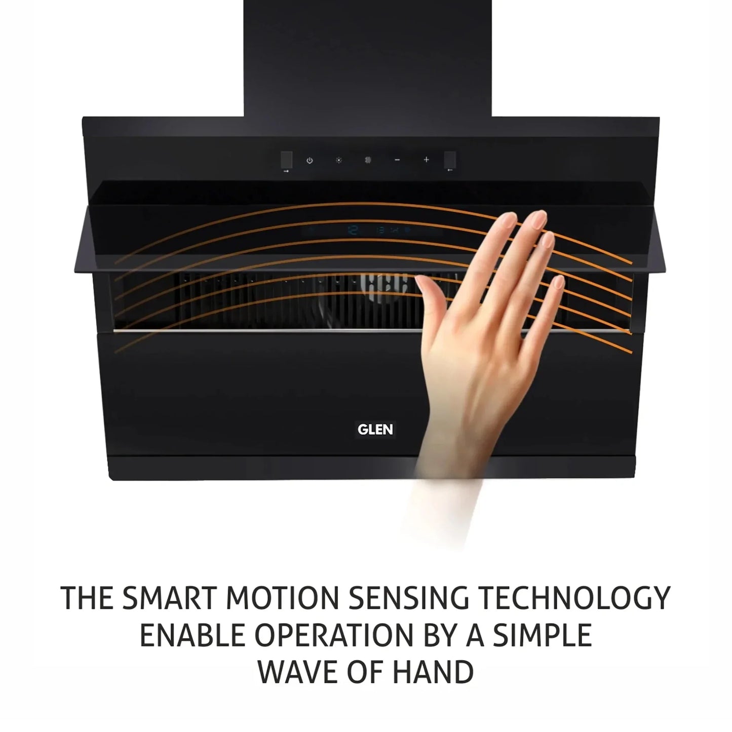 Auto Clean Glass Filterless Chimney with Motion Sensor 1200 m3/h 60/75/90cm (6073SXAC)