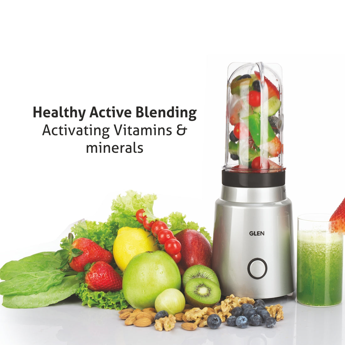Active-Blender Multi Fuction, 350W, 20000 RPM Mixer, Grinder, Blender, Juicer, 1 Bottle and 3 Jars (4048 NMF)