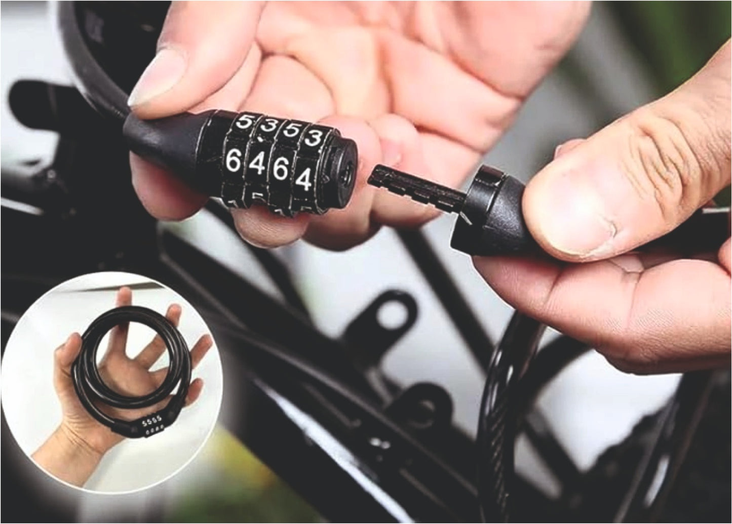 KAIROS Anti-Theft Combination Lock | Heavy-Duty 4-Digit Security Lock for Bikes, Cycles, Helmets & Luggage | Weather-Resistant & Portable