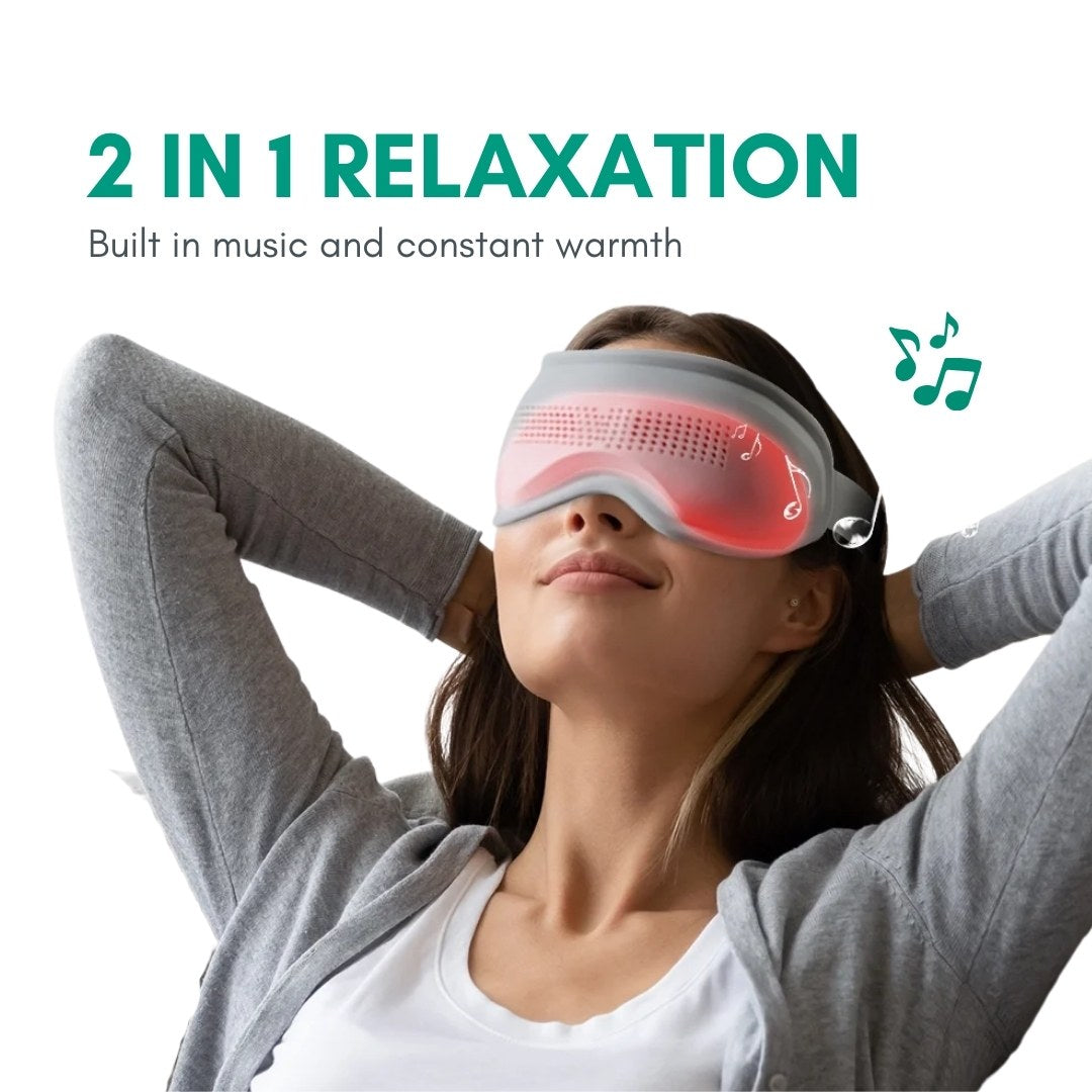 KAIROS Eye Spa Pro Silicone Heated Eye Massager with Music | Premium Music Massager for digital eye strain