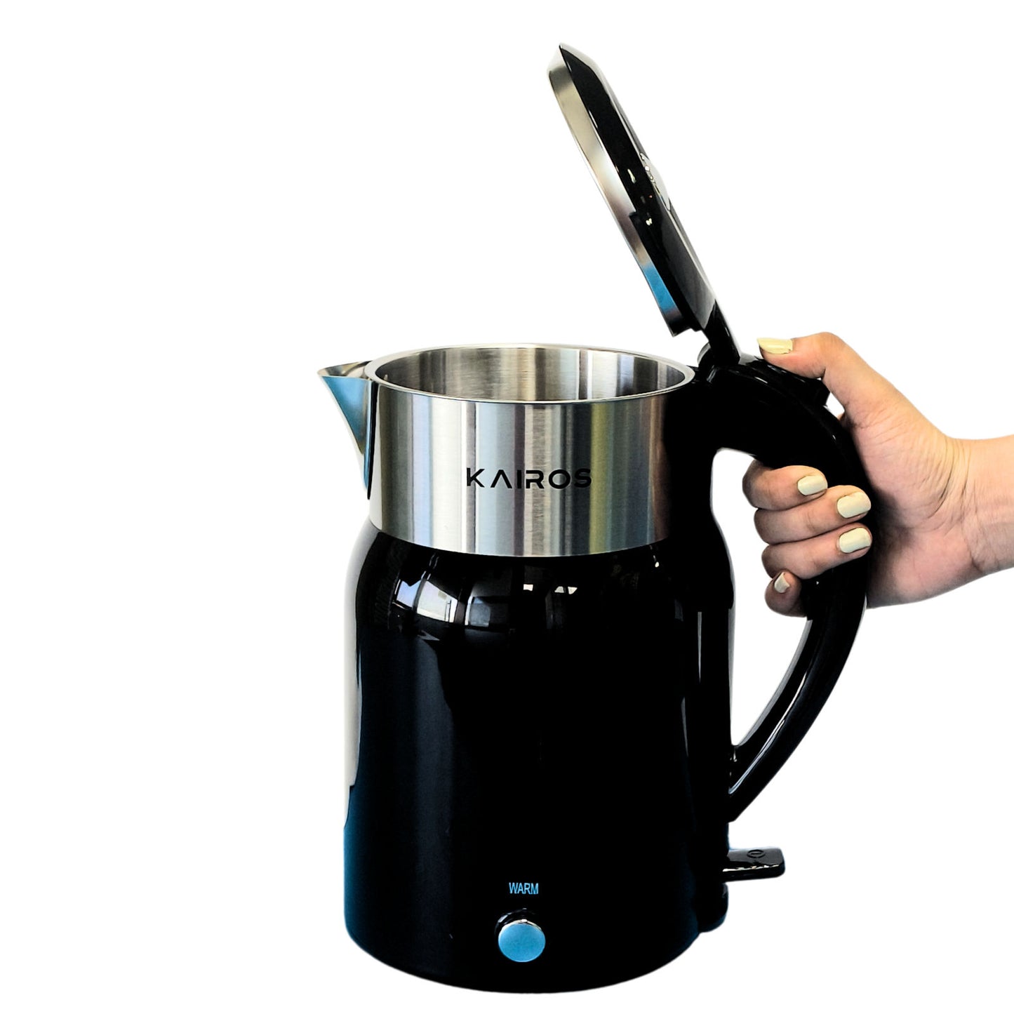 KAIROS Warmwave 1.8L Electric Kettle | Lightweight, Portable, Quick Boil for Home & Office Use | Premium Stainless Steel, Auto Shut-Off Function