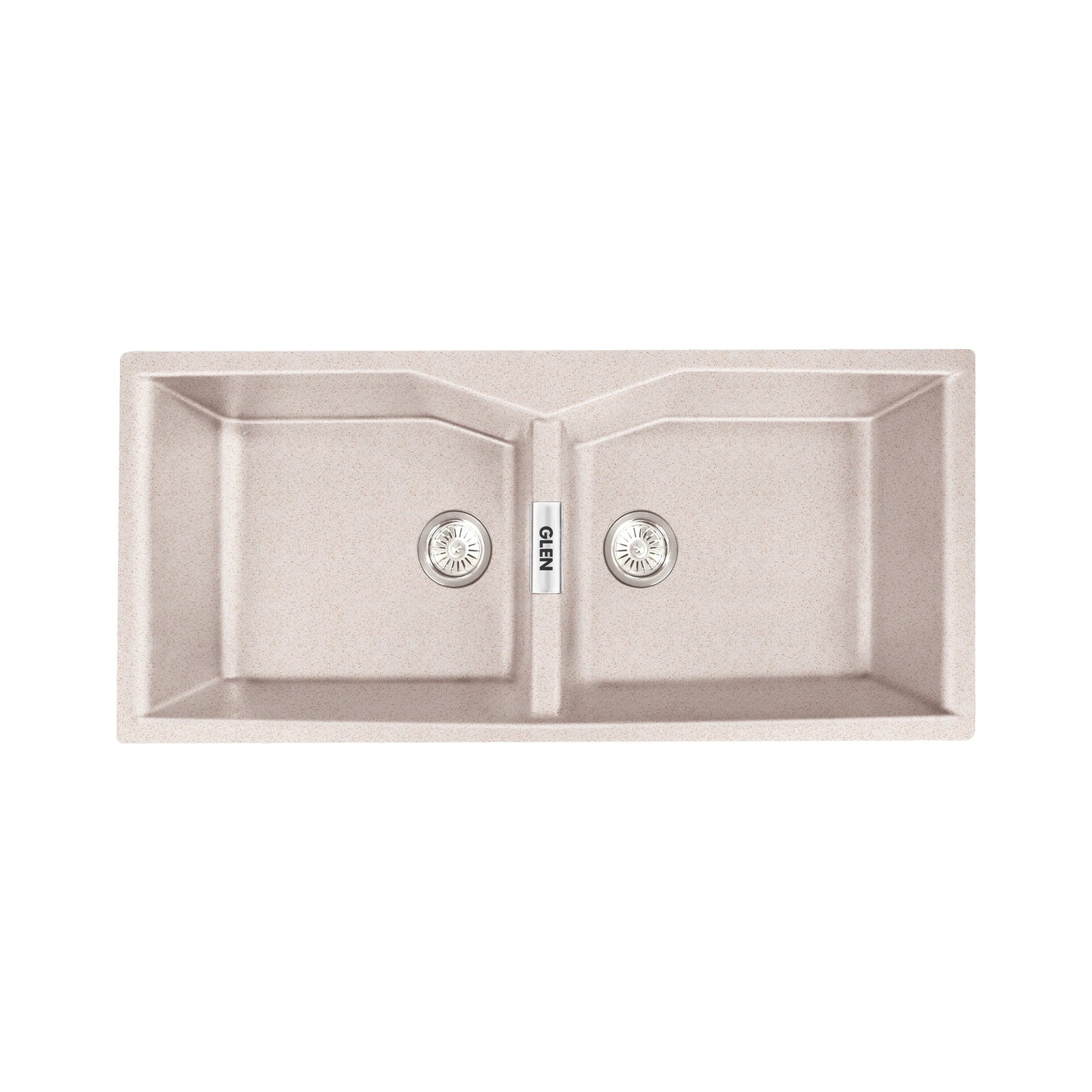 GLEN Quartz Sink for Kitchen, Double Bowl 45x20x9 inches (KS-QZ45209DB)