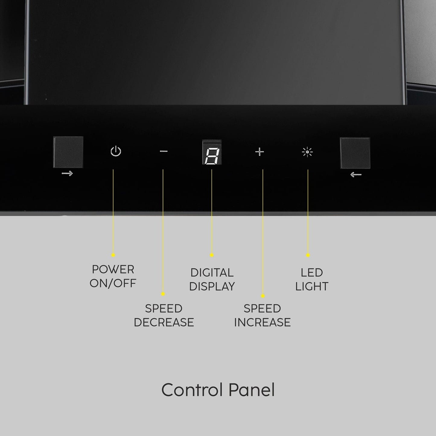 Auto Clean Filter less Kitchen Chimney, Motion Sensor control with Digital Display 60cm, 1200 m3/h (6052 DI BL AC 60)
