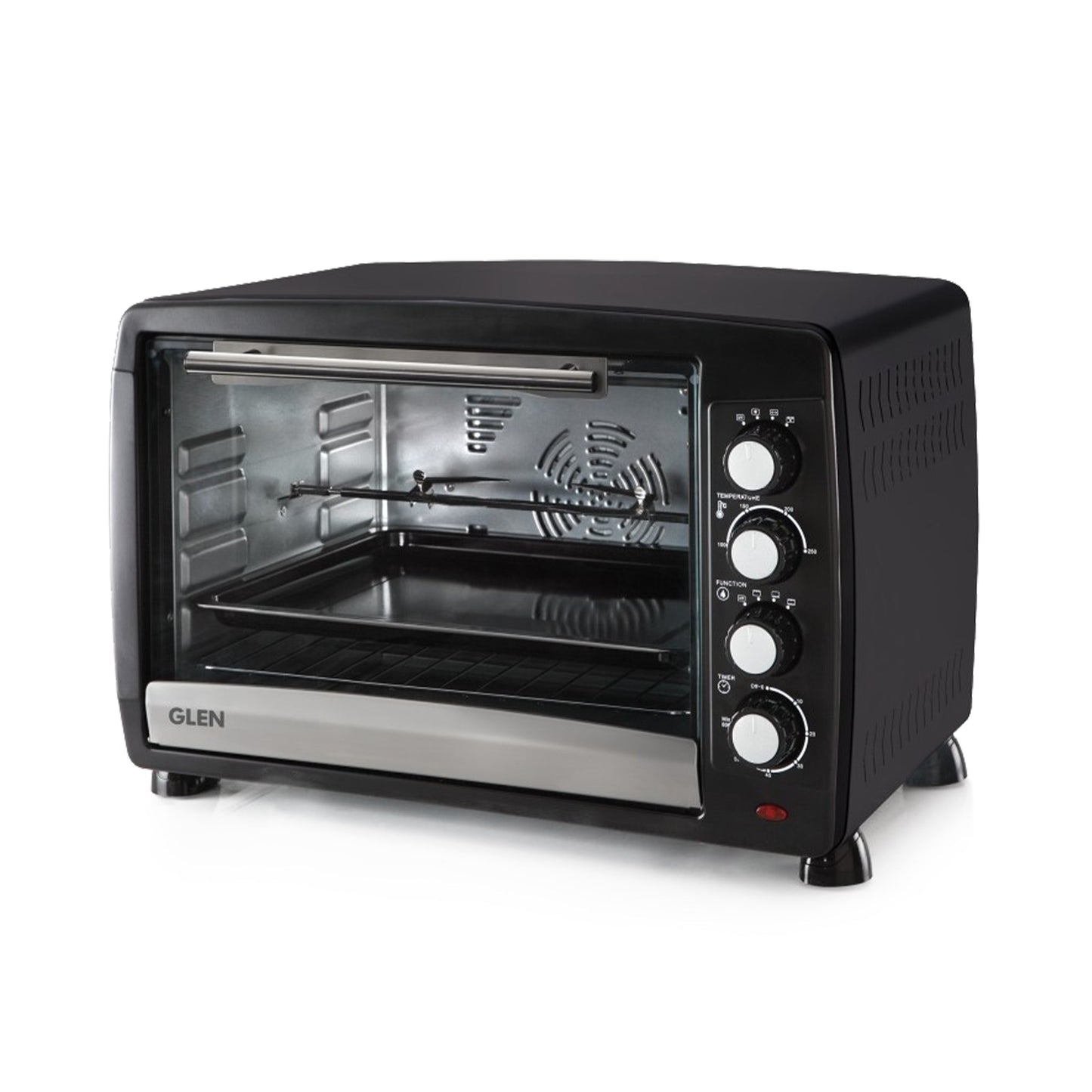GLEN Oven Toaster Griller (OTG) -48 Litres | Full Back Convection, Motorized Rotisserie, Ideal for Cooking, Baking & Roasting| 2000W - Black (5048RC)
