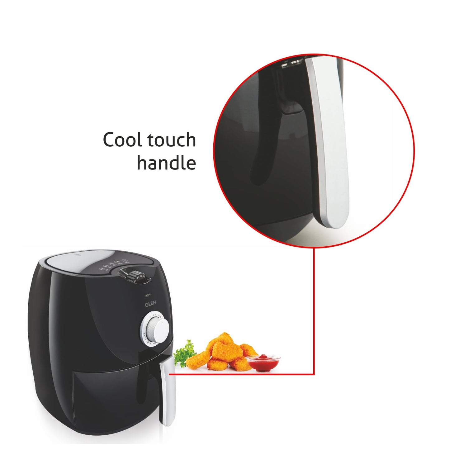 Electric Air Fryer 2.8 Litres, 1350w Rapid Air Technology, Black (3044)