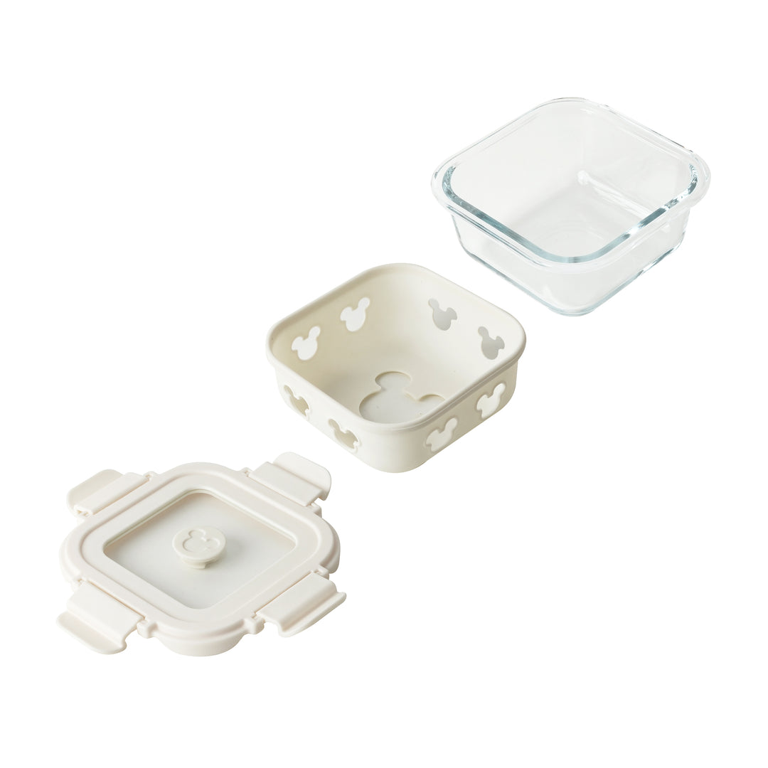 Disney Rectangle Glass Container with Air Tight Detachable Lid (set of 2)