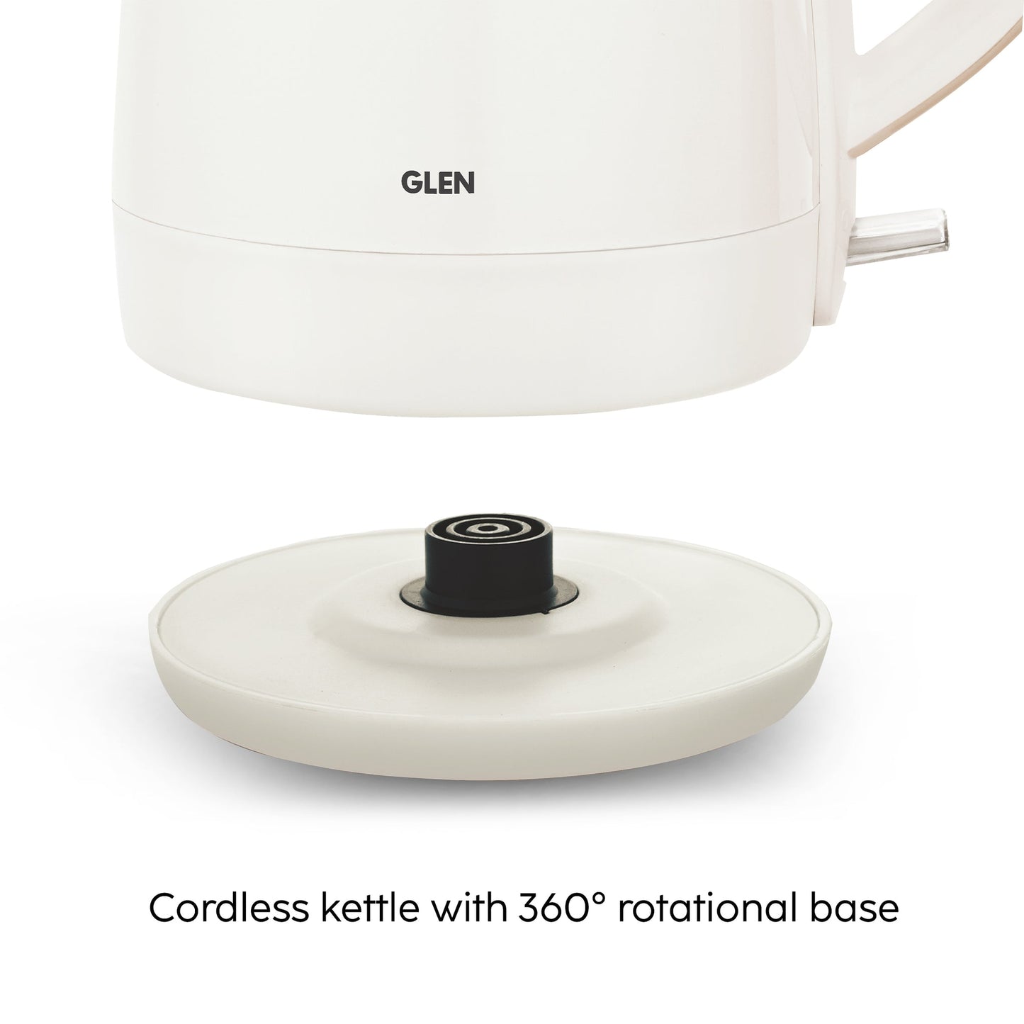 GLEN Electric Kettle 1.5 Litre Plastic Clad Stainless Steel | 360° Rotation Base, Auto Shutoff | 1500 W (SA-9006)