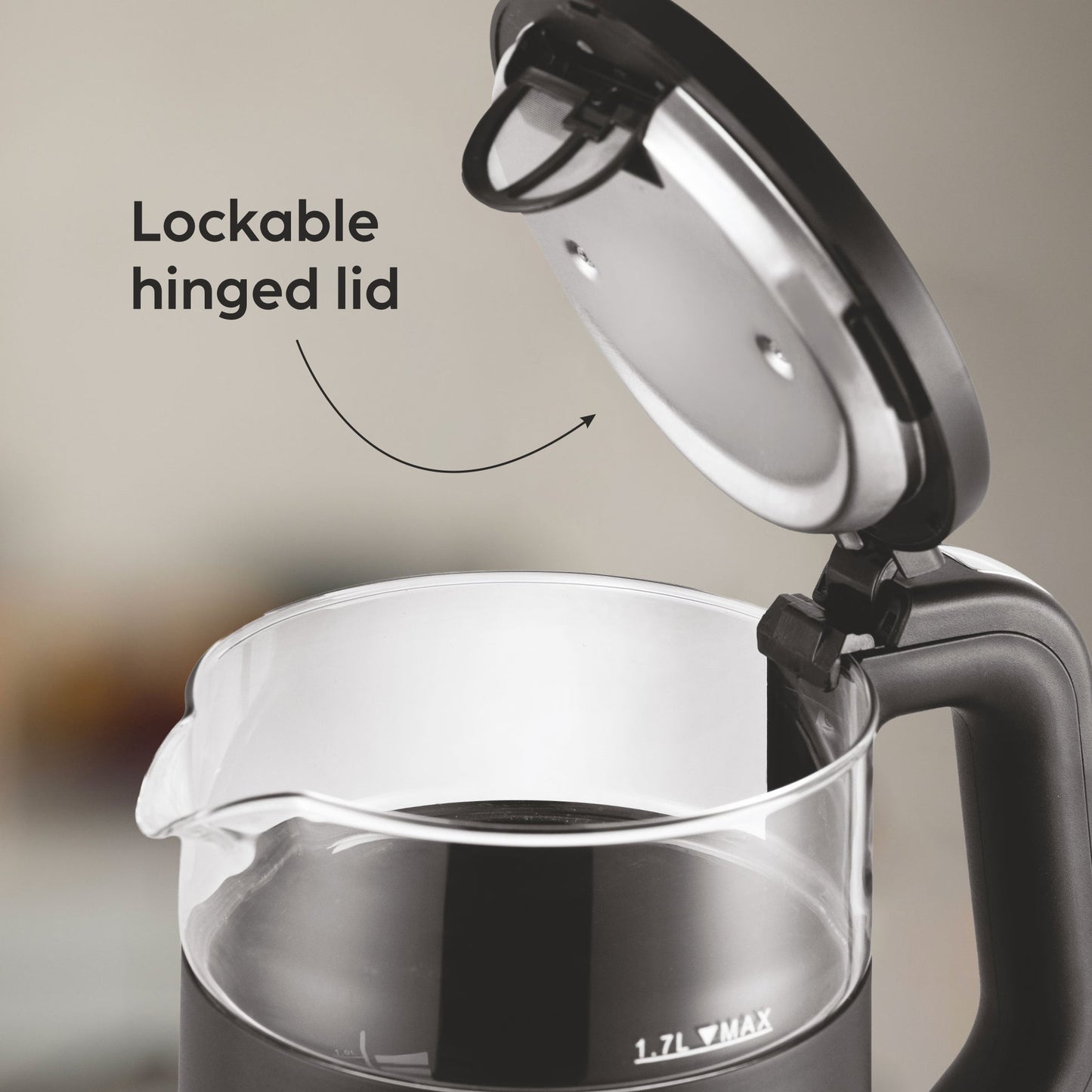 GLEN Electric Kettle 1.5 Litre | Digital Display Touch Control and 4 Pre Set Functions | Auto Shutoff, 1500W (SA-9008GLBL)