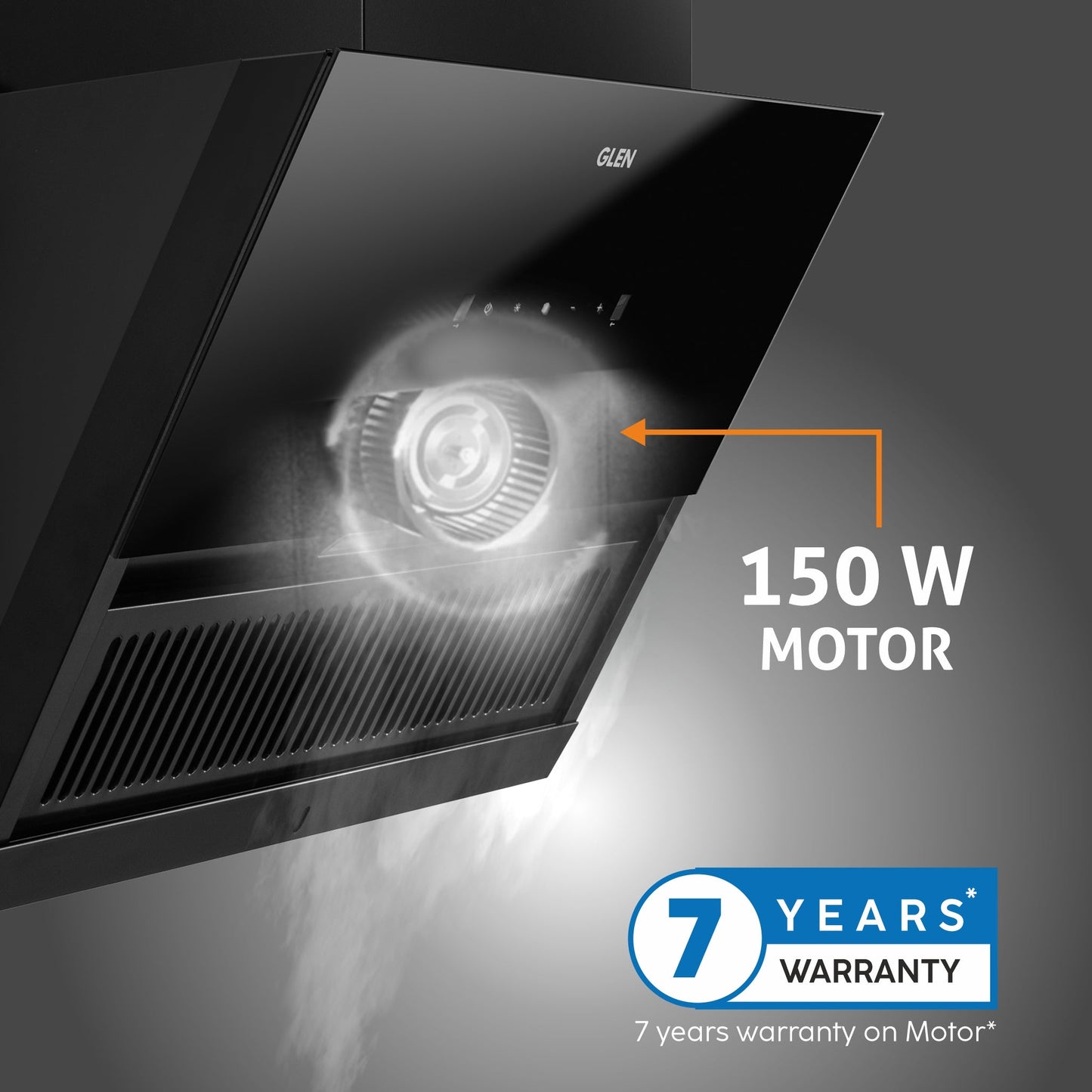 Auto Clean Glass Filterless Chimney with Motion Sensor 1200 m3/h 60/90cm (CH6064AC)