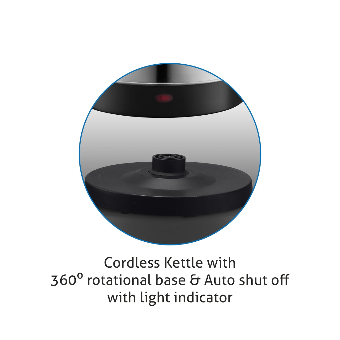 Electric Kettle 1.8 Litre Stainless Steel with 360B0 Rotational Base, 1500 W - Silver (9002)