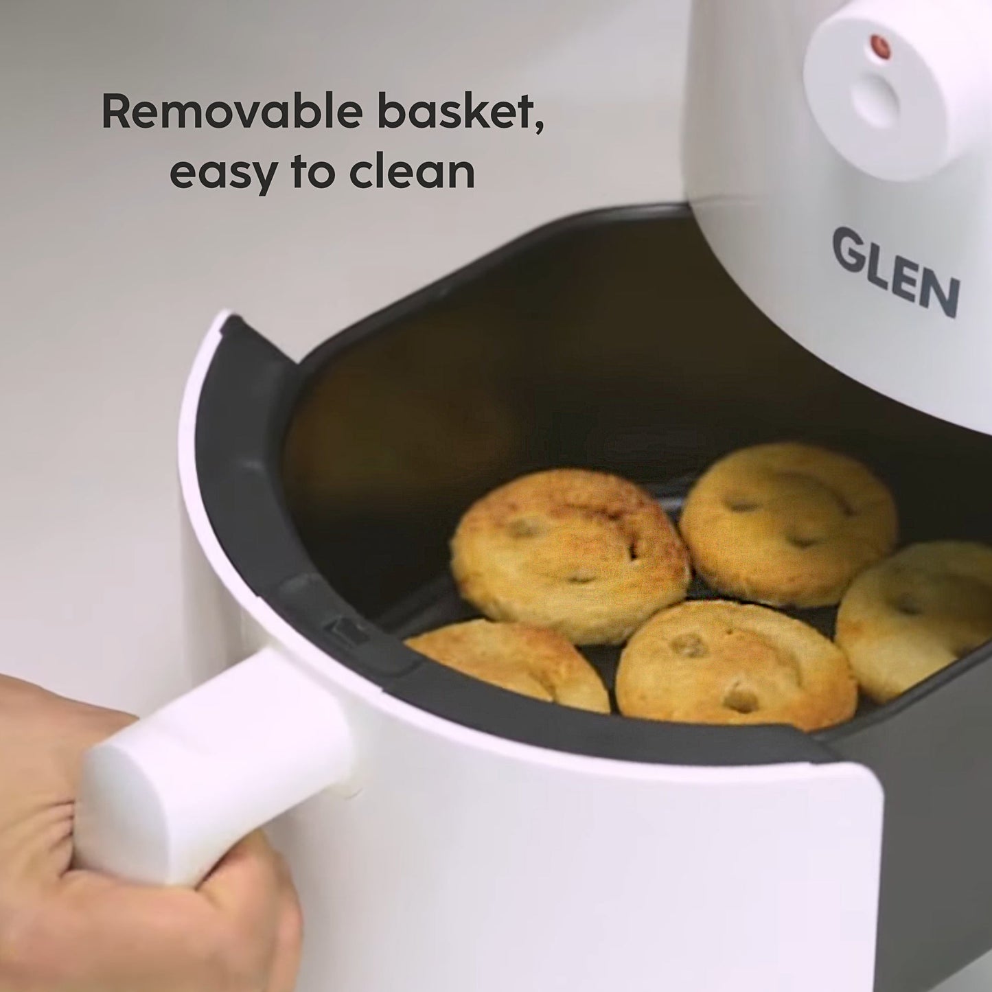 Electric Mini Air Fryer 2 Litres, 800W, Preset Temperature Control - White (SA3046)