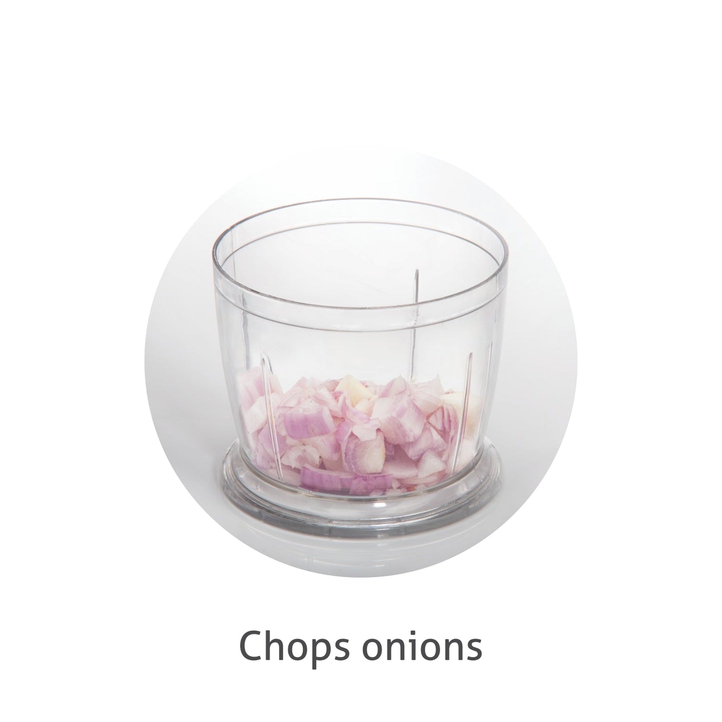 Electric Mini Chopper, Stainless Steel Blade, Vegetable, Nuts Chopper, 0.4 Litres Bowl, 200W - White (4041MC)