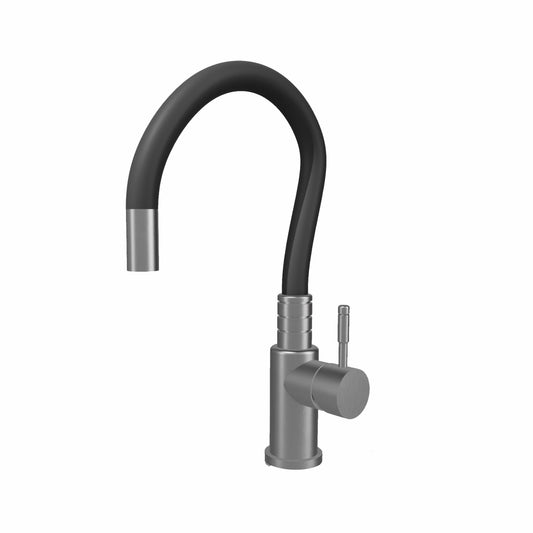 GLEN Stainless Steel with flexible neck Kitchen Faucet with Hot and Cold Mixer - KF-105SSSDF