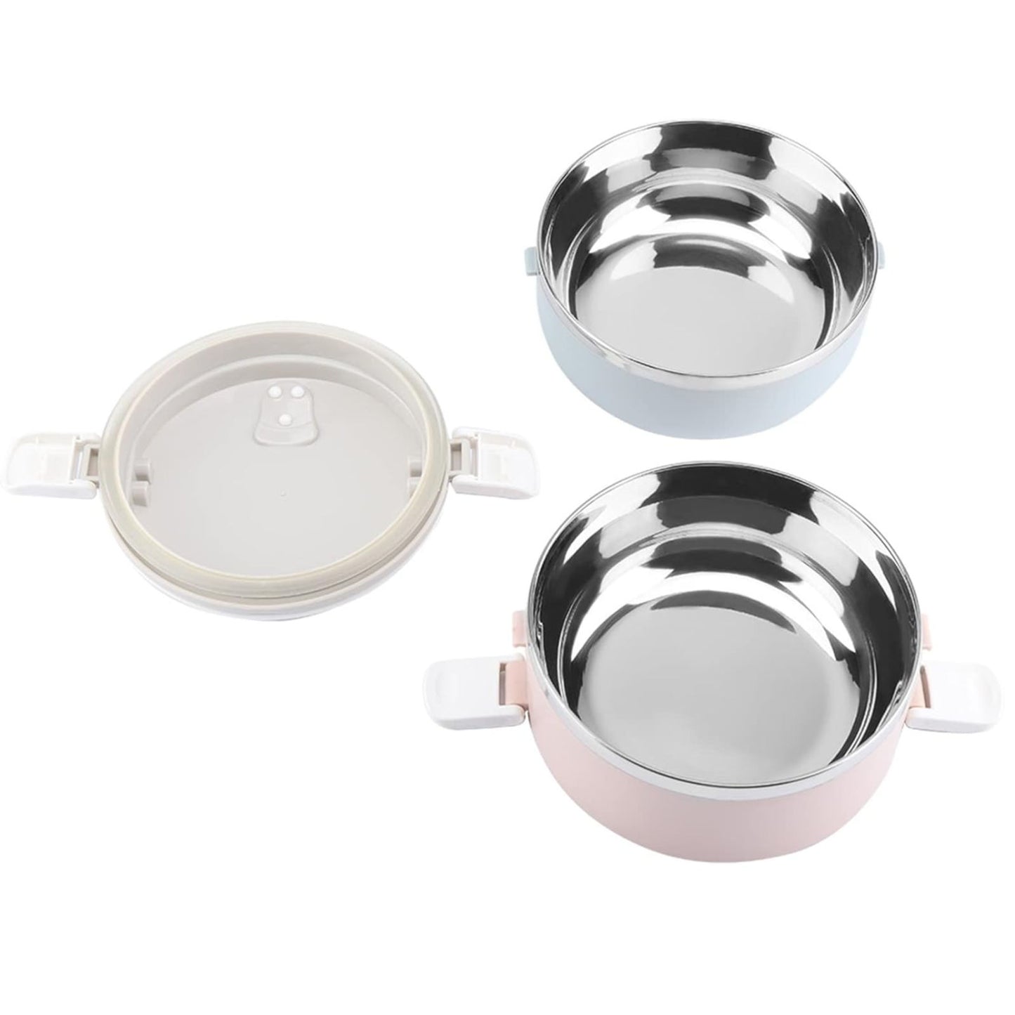 KAIROS Leak-Proof Thermotiffin Duo - 1.4L - Double-Decker Stainless Steel Lunch Box ( 17 x 15 x 13 cm) | Durable, Two-Layer Steel Tiffin for office and school