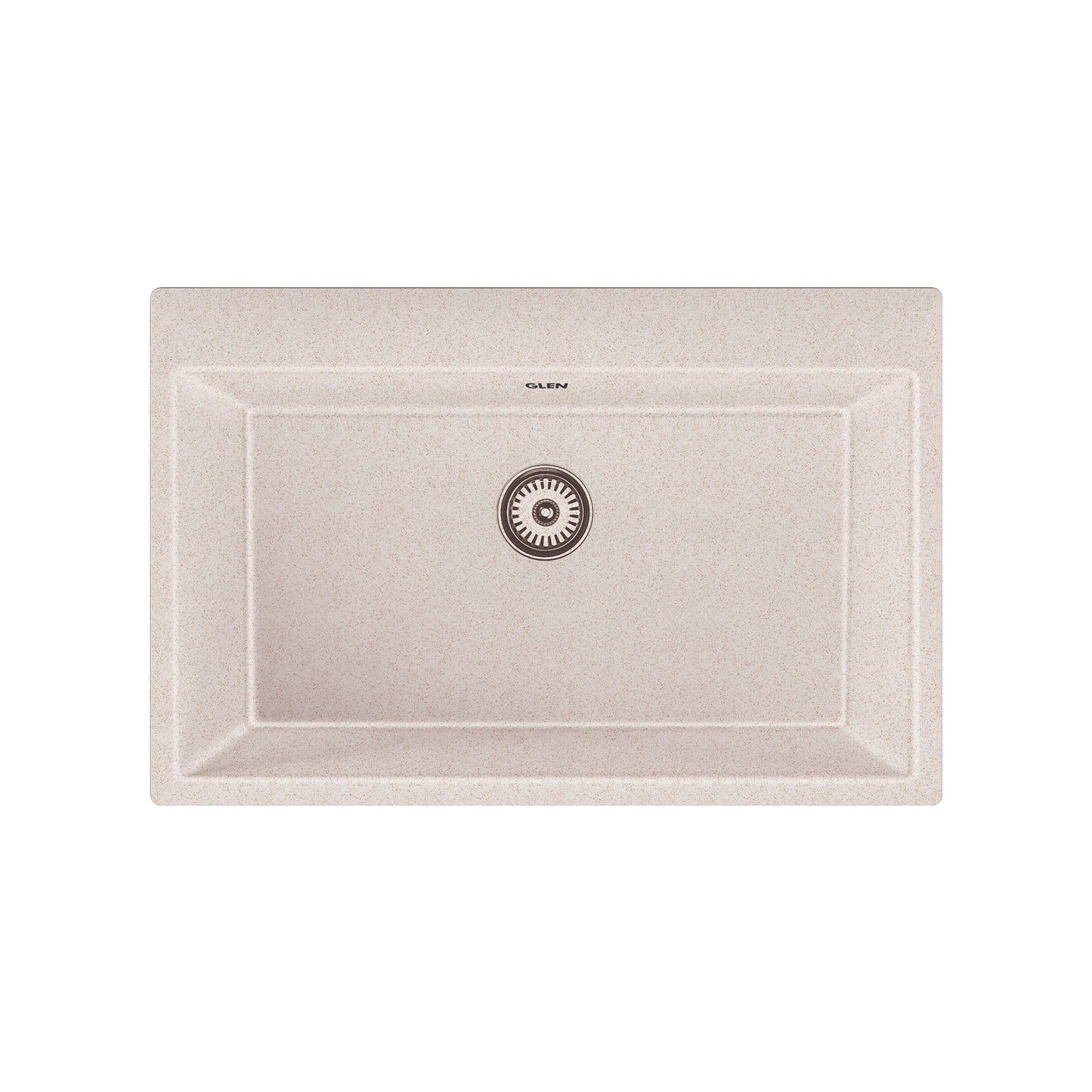 GLEN Quartz Kitchen Sink | Single Bowl with Faucet Deck 31x20x9 inches (KS-QZ31209SB) | 80% Quartz, Non-Porous, Durable, Noiseless, Anti-Bacterial & Heat Resistant Design|