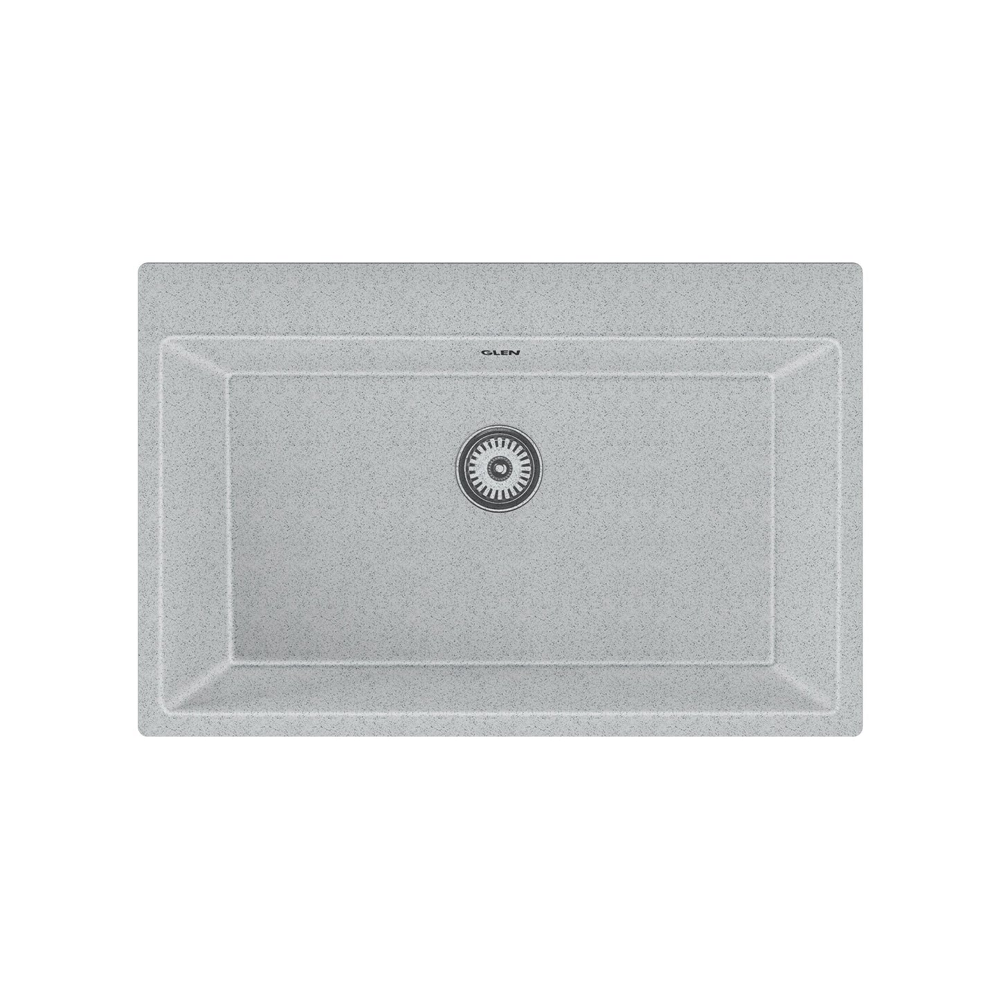 GLEN Quartz Kitchen Sink | Single Bowl with Faucet Deck 31x20x9 inches (KS-QZ31209SB) | 80% Quartz, Non-Porous, Durable, Noiseless, Anti-Bacterial & Heat Resistant Design|
