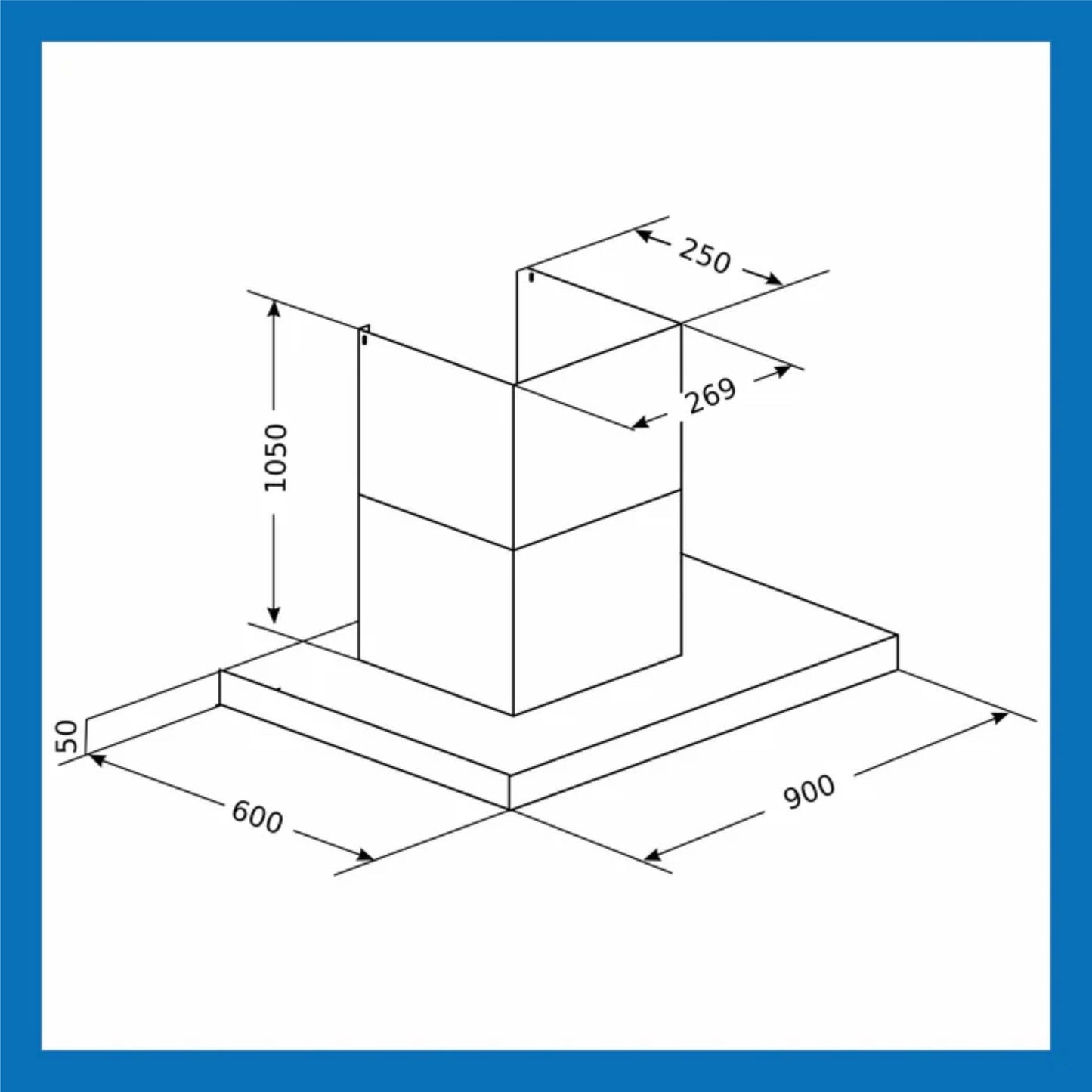 GLEN Island Kitchen Chimney | Motion & Touch Sensor, Baffle Filters, Powerful Italian Motor, 1250 m³/h Suction, Off Timer & Remote Control – 90 cm (CH6052MSISSS90)