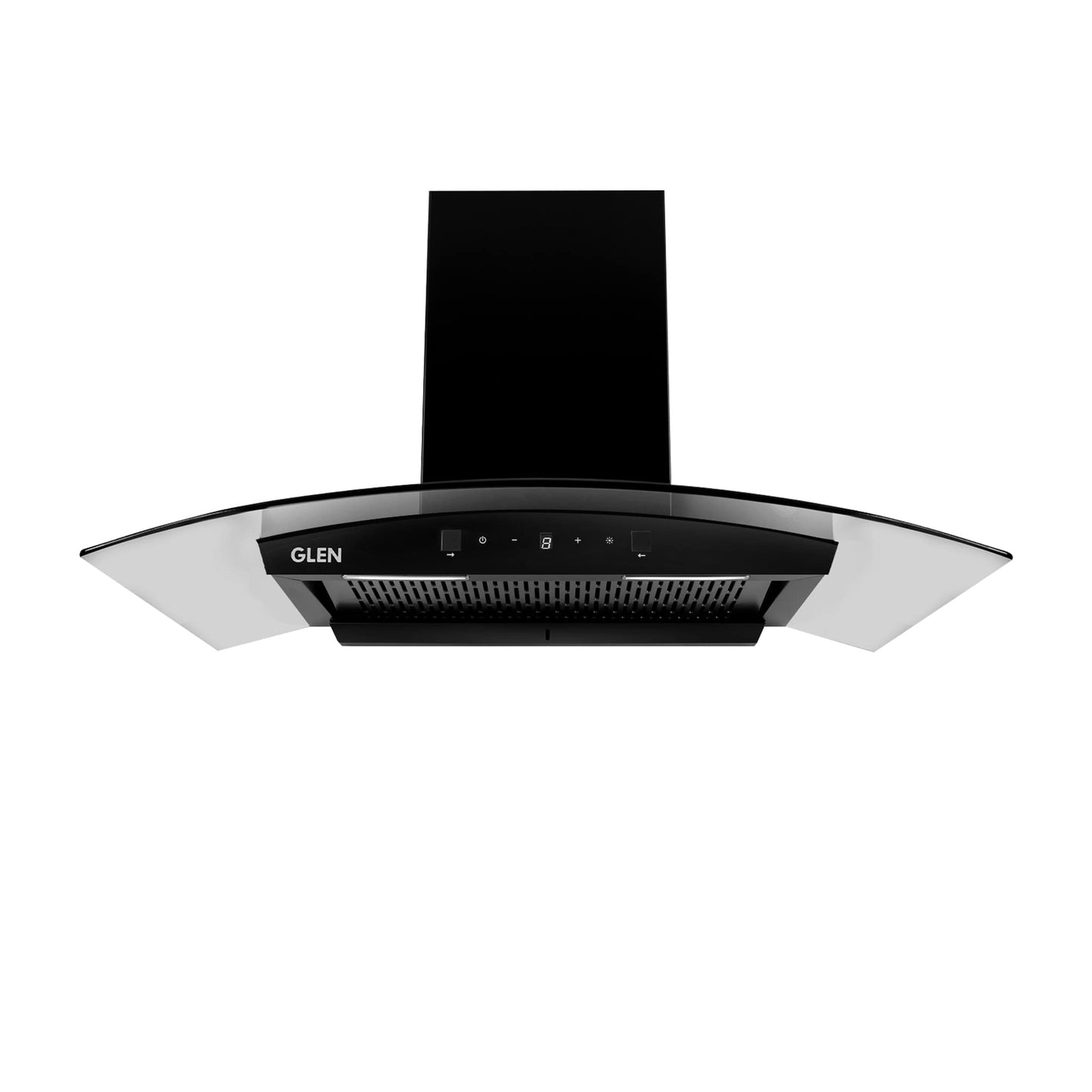 Auto Clean Curved Glass Filter-less Kitchen Chimney, Motion Sensor control with Digital Display 1200 m3/h (6059 DI BL AC)