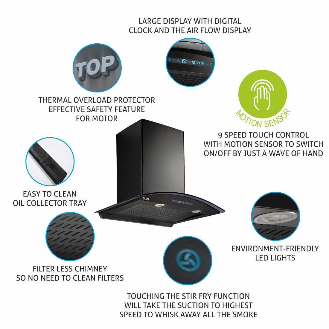 Chimney Hood 6026 BLDC Auto Clean 60 BL