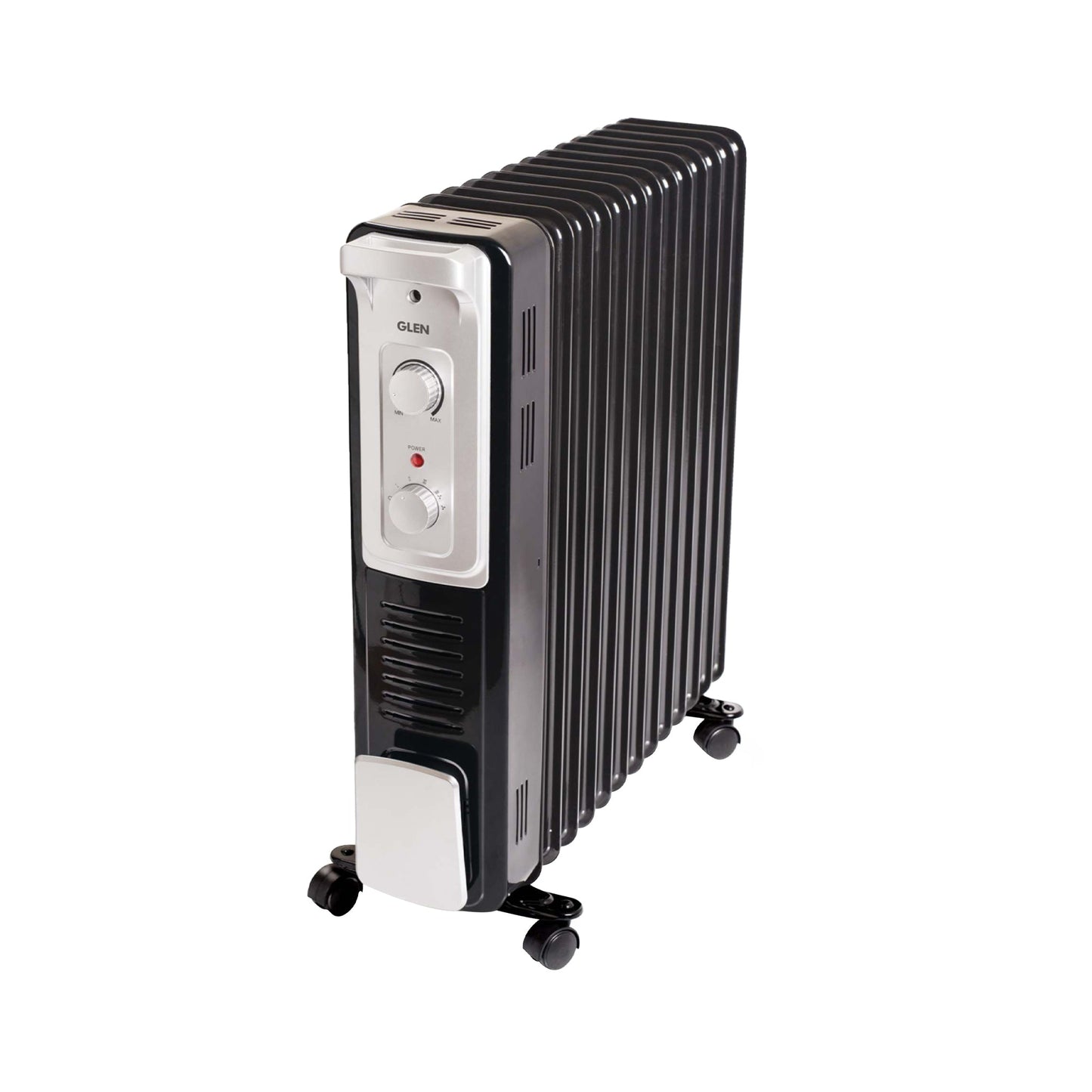 Oil Filled Radiator Room Heater with Turbo Ceramic Fan Black (7015OR) - 9/11/13 Fin