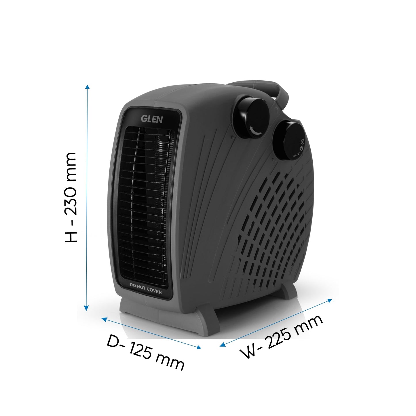 Electric Fan Room Heater with 2 Heat Settings - HA7020FHGREY