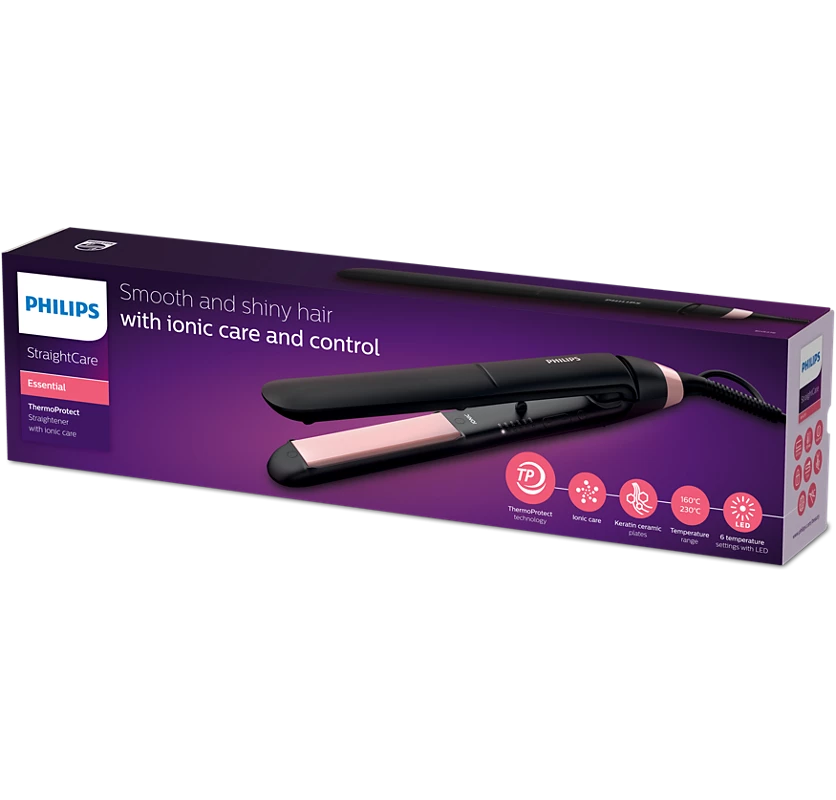 PHILIPS StraightCare Essential ThermoProtect straightener (BHS378/03)