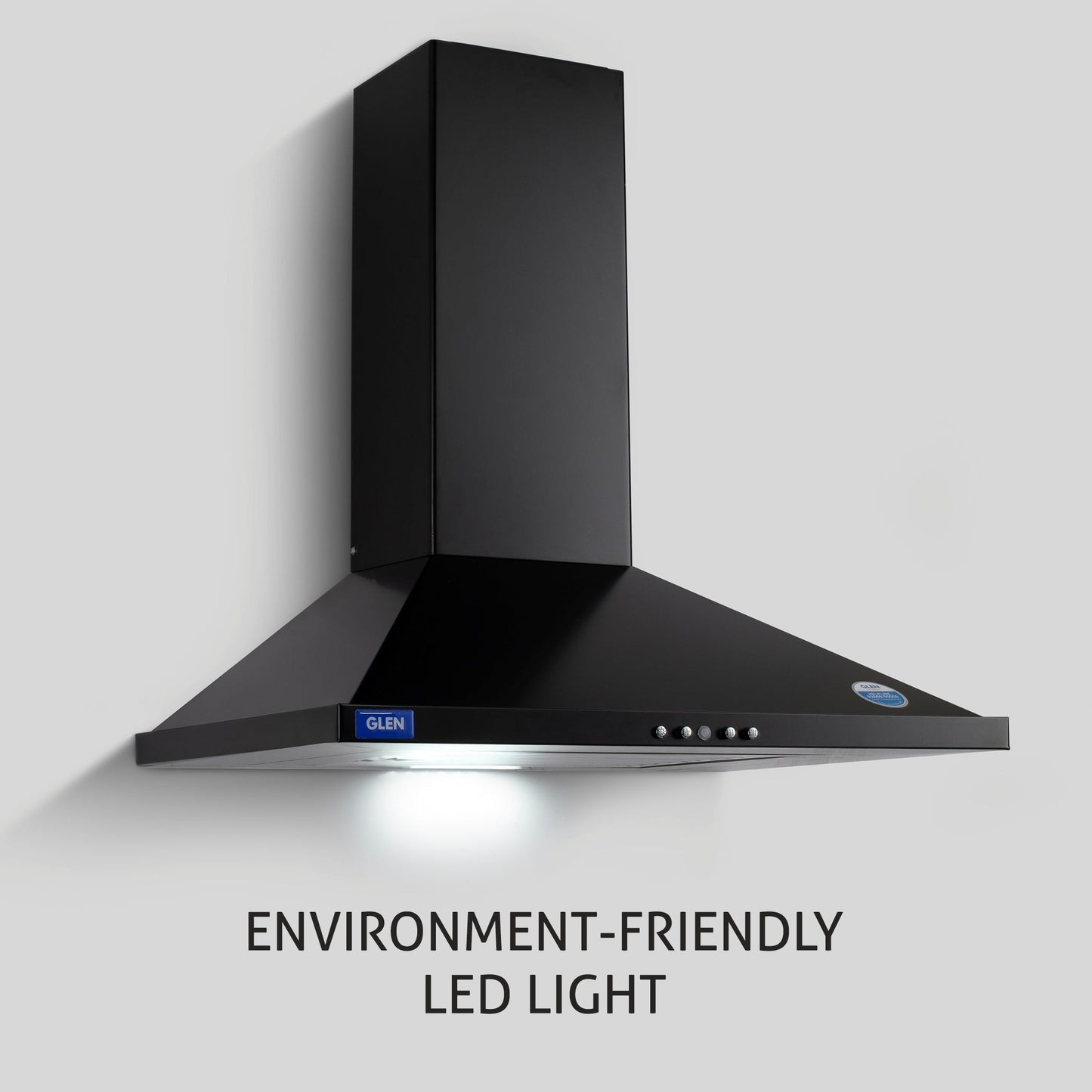 Electric Kitchen Chimney, Pyramid Shape Single Baffle filter 60cm 1000 m3/h -Black (6049 BLK 60 BF)