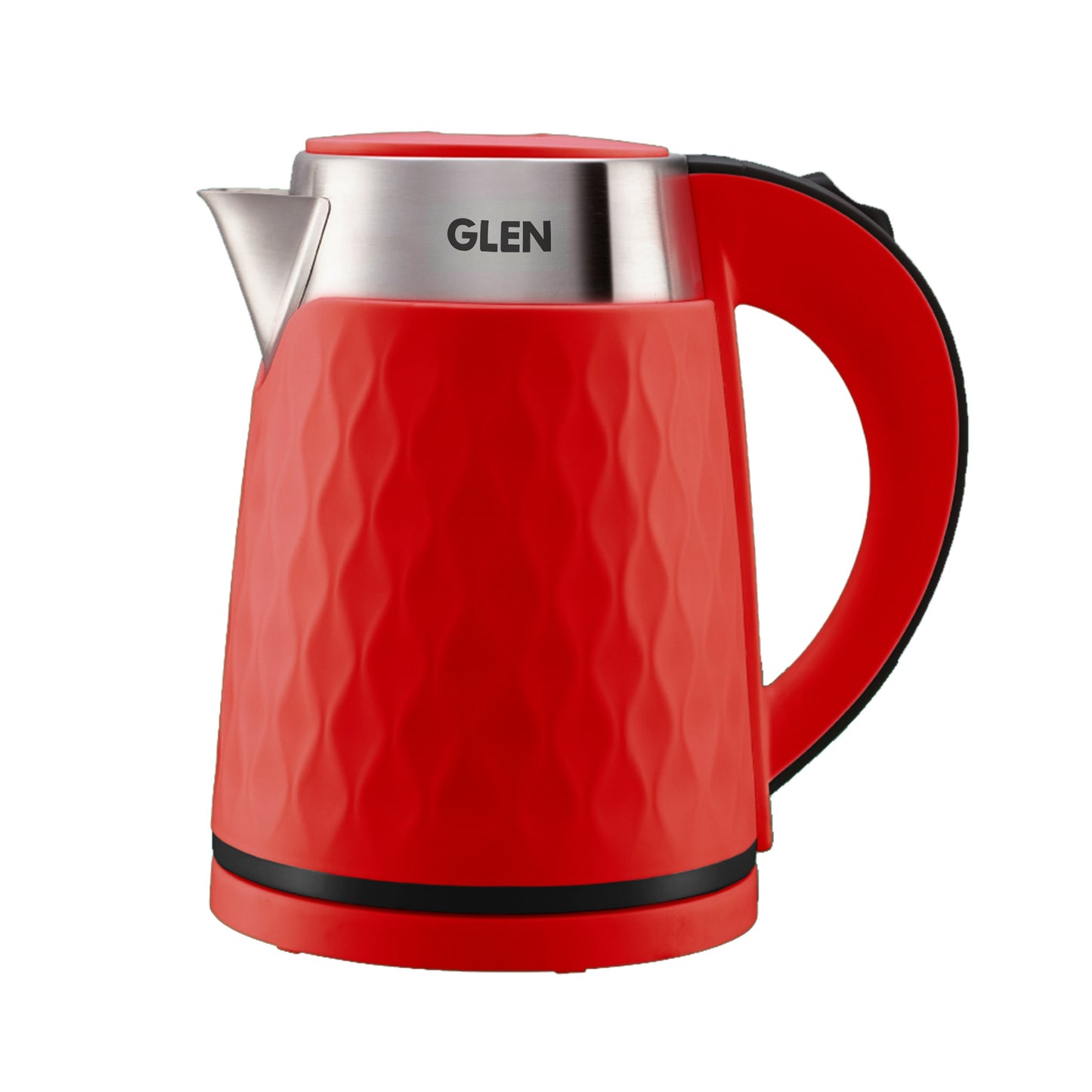Electric Kettle 1.8 Litre Plastic Clad Stainless Steel, 360B0 Rotation Base, Auto Shutoff, 1500 W - White (9005)
