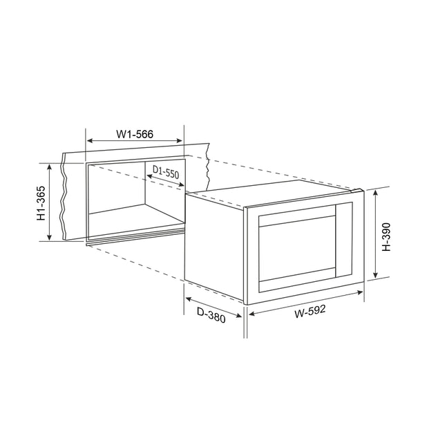 Built-In-Oven 661 Touch MR+Turbo (BO-661MRT) + Built-in-Microwave 25L - 676 (MO-676) + Built In HobTop 1064 RO HT Total DB (BH1064ROHTTDB) + Cooker Hood 6062 BL BLDC AC 90cm 1400 (CH6062BLDCAC90)