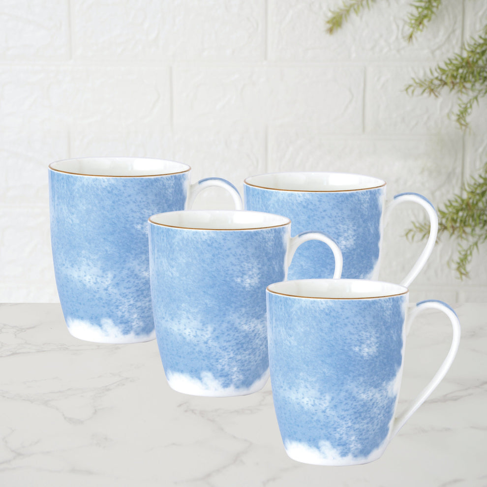 Claycraft Oxford Paradise Coffee & Milk Mug, 310ml, Set of 4 (P503)