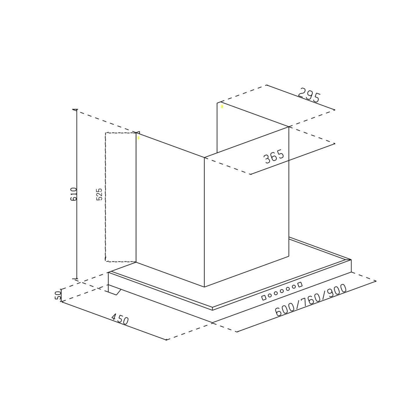 GLEN Auto Clean Filterless Kitchen Chimney | Heat Sensor, Intelli-Clean, 1400 m³/h Suction, Touch & Motion Control, Remote Operated – 60/76/90 cm Black (CH 6055 BL MS AC)