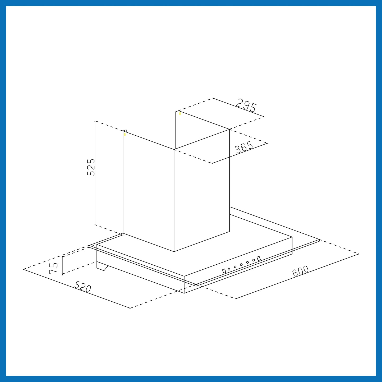 Auto Clean Glass Filter less Kitchen Chimney with Motion Sensor 1200 m3/h (6062 BL Auto Clean 60/90cm)