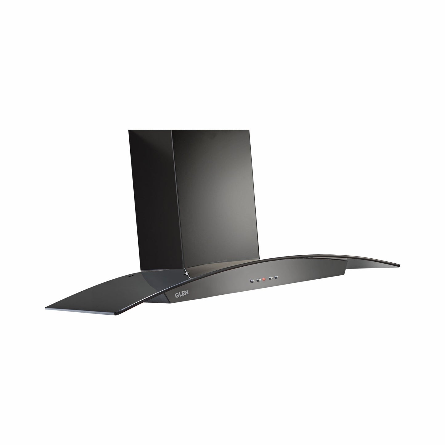 Kitchen Chimney Curved Glass with Push Button Baffle filters 90cm 1250 m3/h -Black (6071 BL)