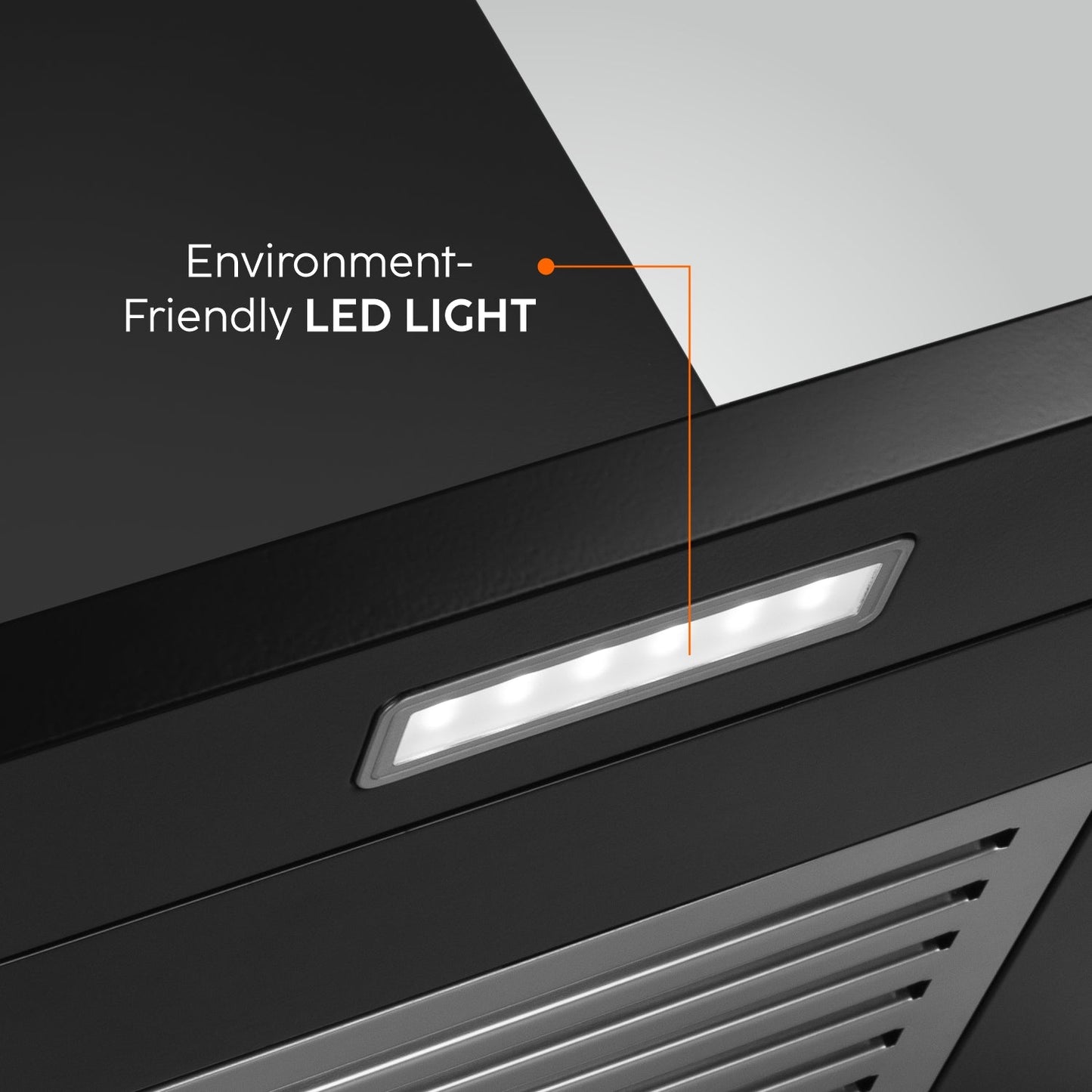 Electric Kitchen Chimney, Pyramid Shape SS Baffle filter 60cm 1100 mB3/h - Black (6049 IN BLK)