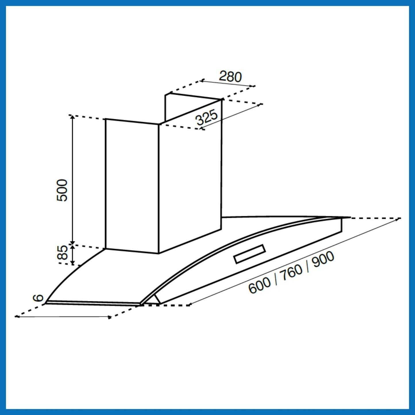 Chimney Hood 6026 BLDC Auto Clean 60 BL