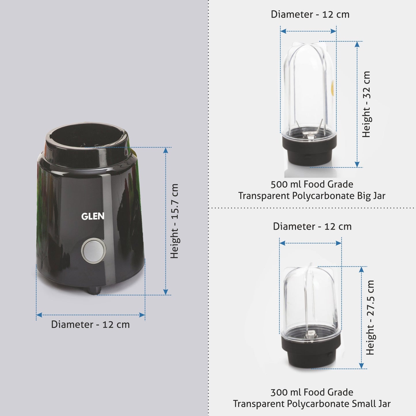 Active-Blender, 350W, 20000 RPM Mixer, Grinder, Blender, 2 Unbreakable Food Grade Jars (4048 N)