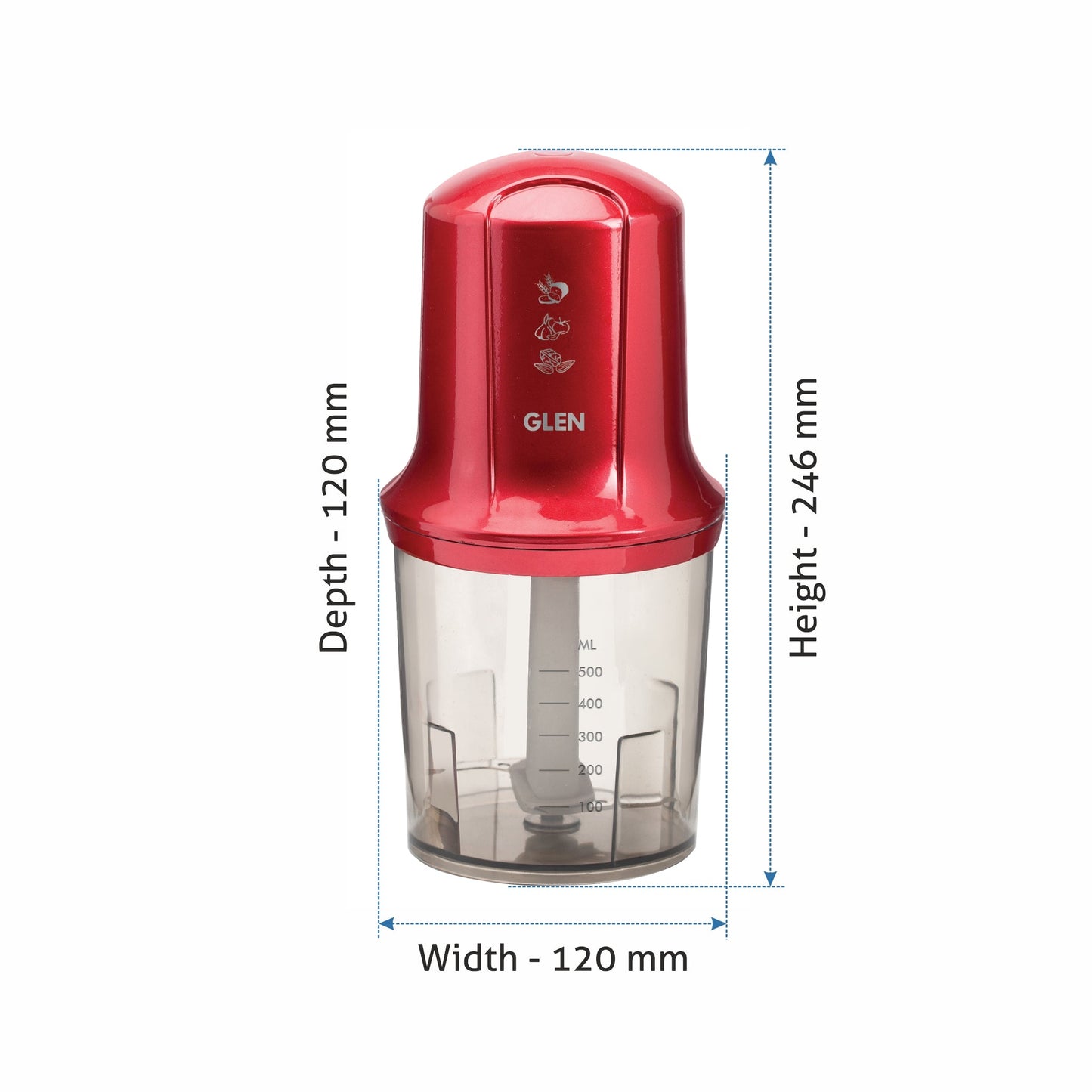 Electric Vegetable Chopper, Whisking Disc Chops Nuts 0.5 Litres Large Bowl, 200W (4040)