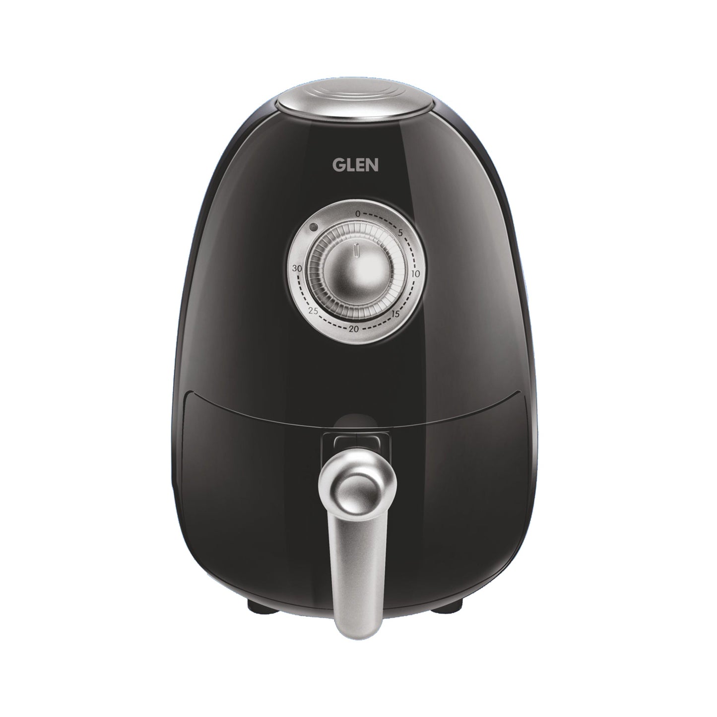 Electric Mini Air Fryer 2 Litres, 800W, Preset Temperature Ccontrol -Black & Silver (3045)