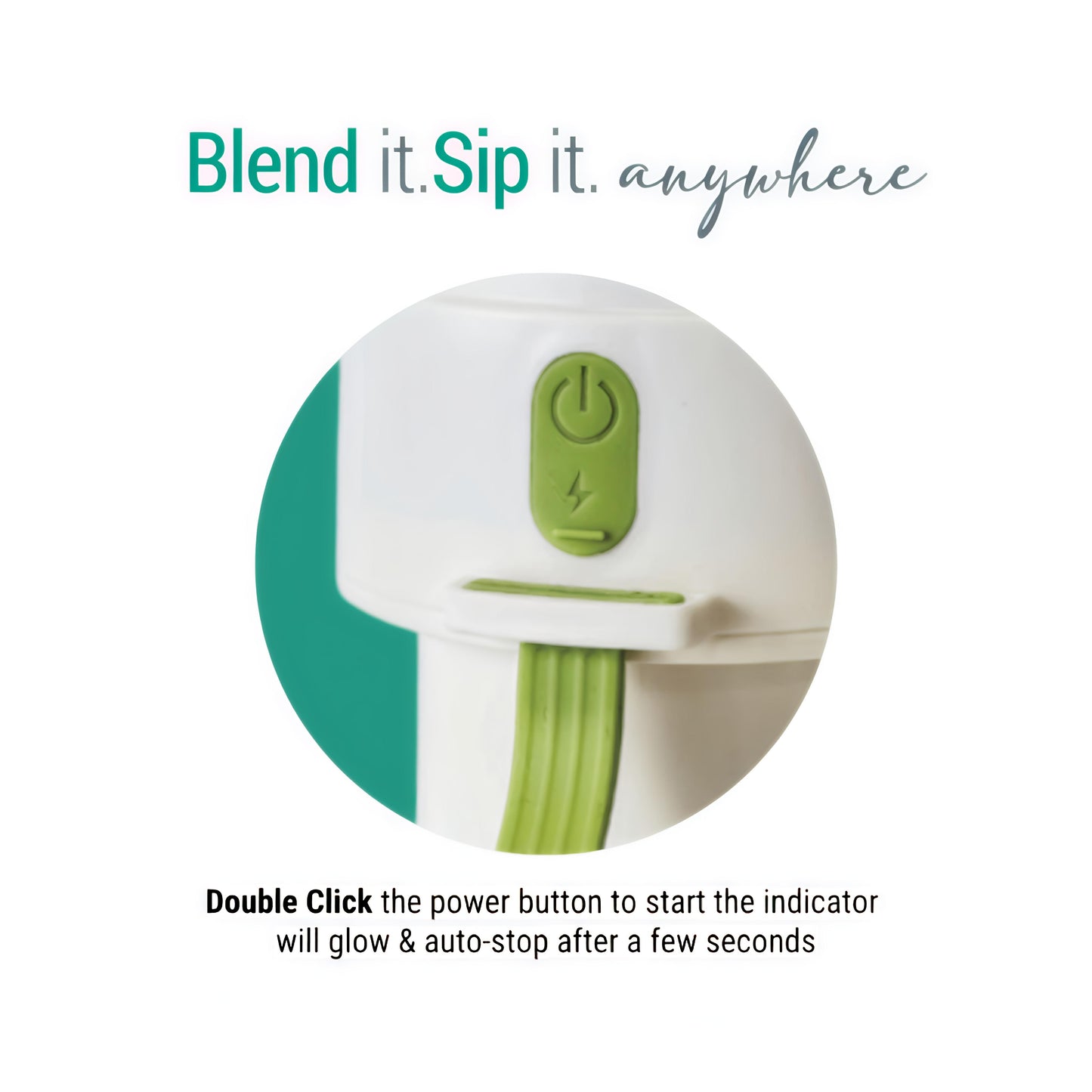KAIROS BlendGo | Personal USB Blender for Travel, Gym & Office | 450 ml | Make Smoothies, Shakes & Baby Food On-the-Go