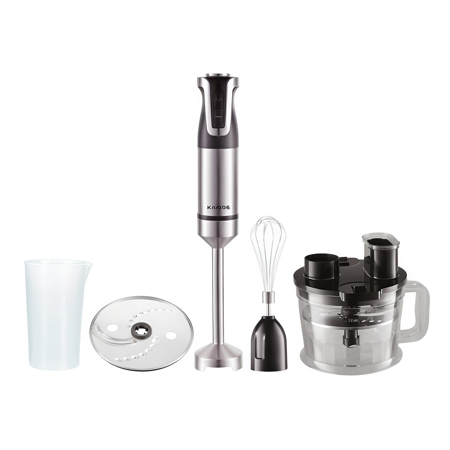 KAIROS Multimaster 6-in-1-Mini Food Processor | Powerful 600W Electric Blender, Chopper & Slicer | For Smoothies, Veggies & More
