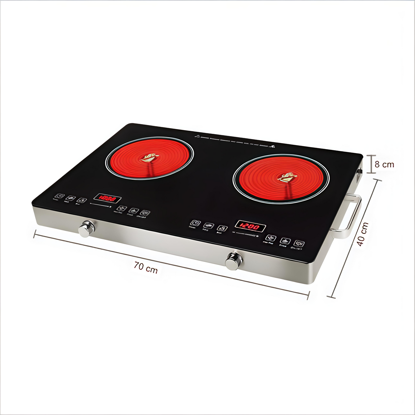 KAIROS Dual-Zone Infrared Induction Cooker - 3500W+3500W | High-Power Stove for Any Cookware & Faster Meals | Suitable for fast cooking