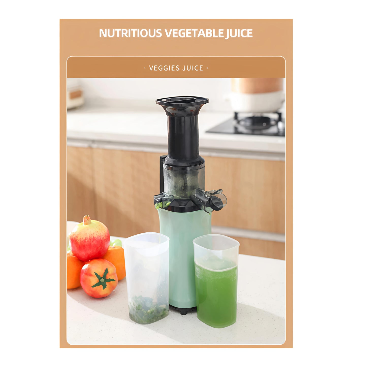 KAIROS Juice Mate Pro | Easy-to-Use Juicer for Home | 120w Home Juicer | Easy to use One button Control
