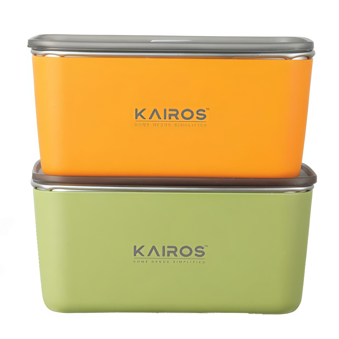 KAIROS EverFresh Dul Premium Stainless Set of 2 (500ml each) | Leak Proof Food Storage Container | 2 Container Combo