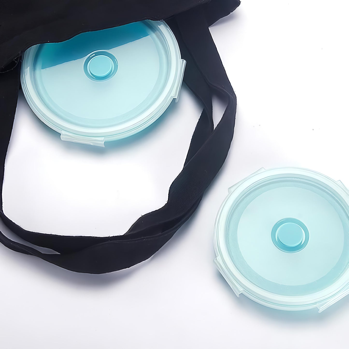 KAIROS FlexiStore Duo Silicone Collapsible Container Set of 2 (350 ml + 500 ml)| Premium Food Grade Silicone | 2pcs. Container Combo