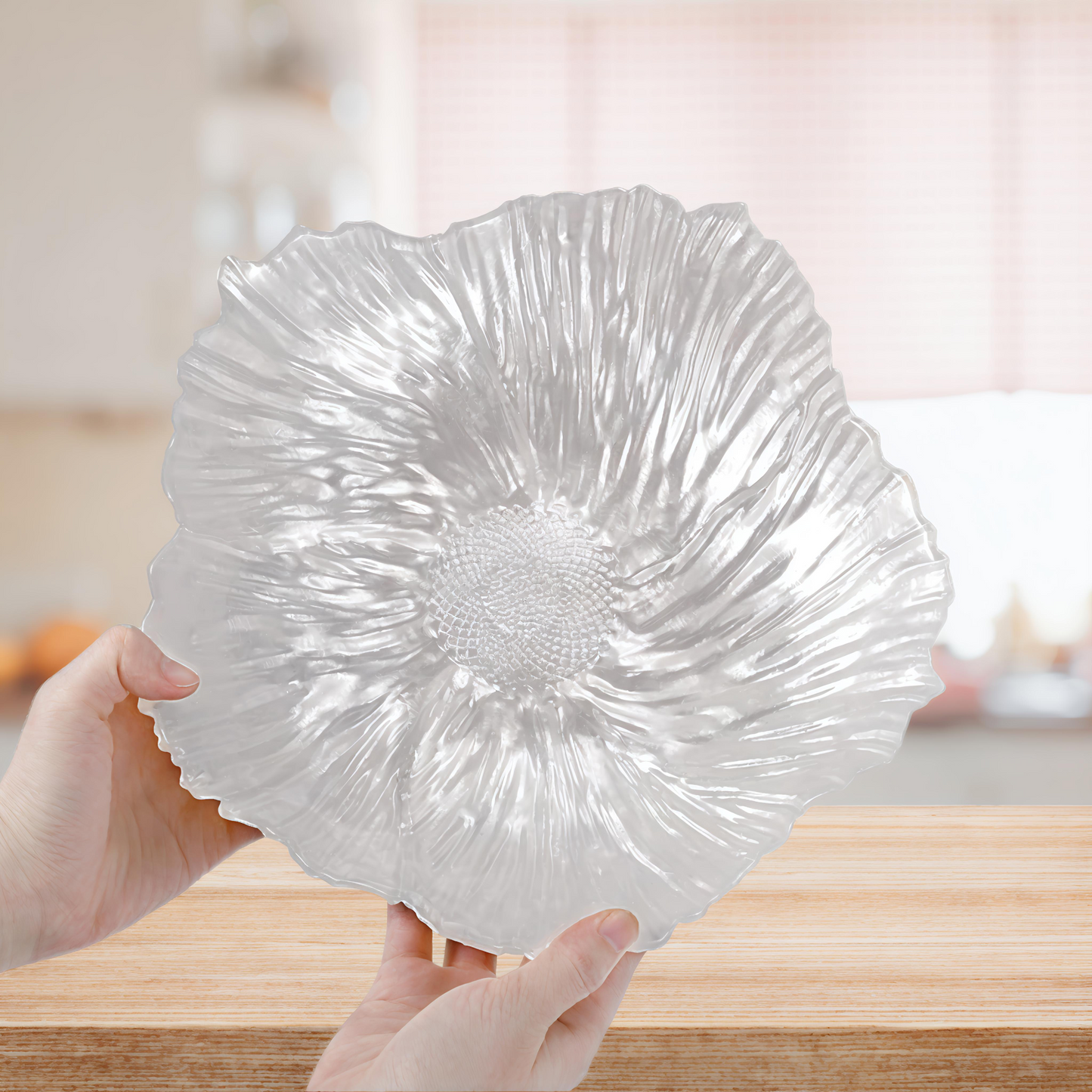 KAIROS GLASS FRUIT, DECORATIVE BOWL PLATES (SILVER)