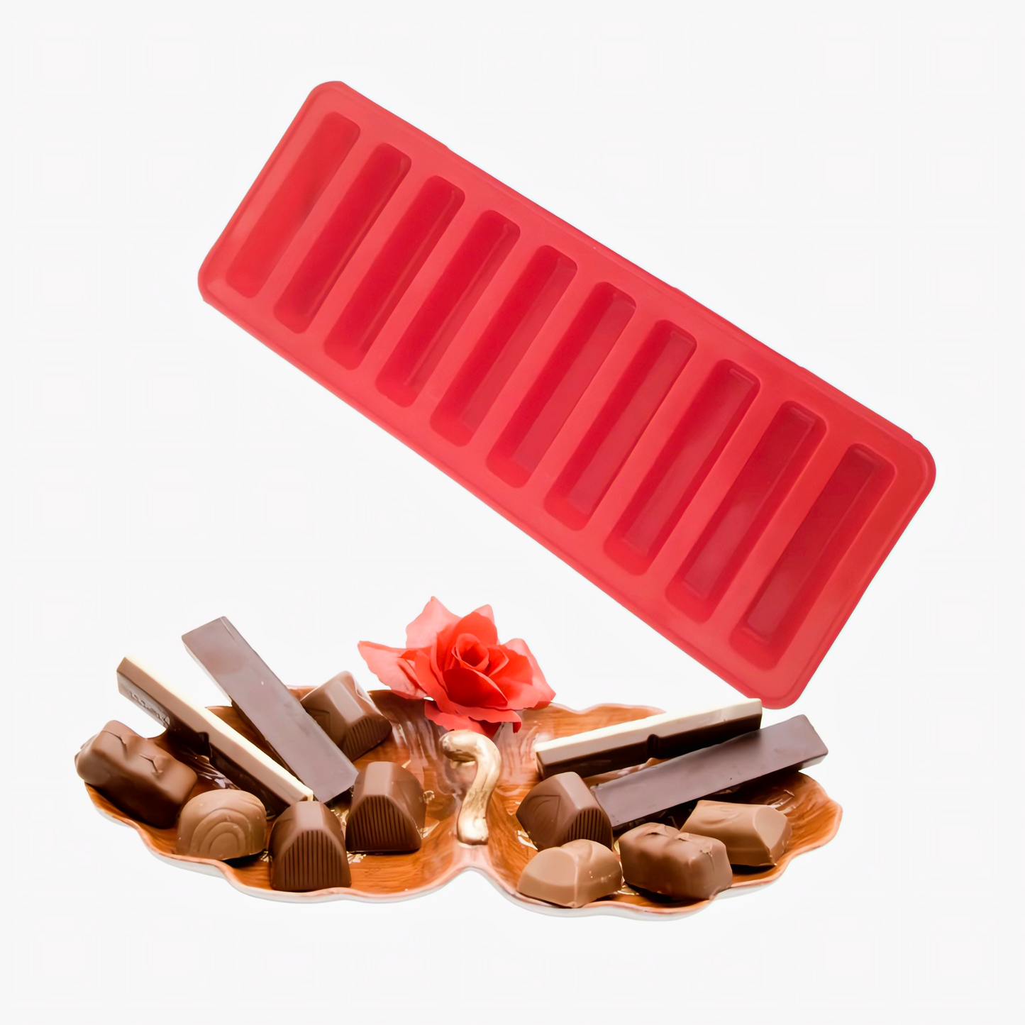 KAIROS Durable Silicone Ice Stick Maker Set of 2 |Easy Release Ice Cube Molds for Drinks & Cocktails