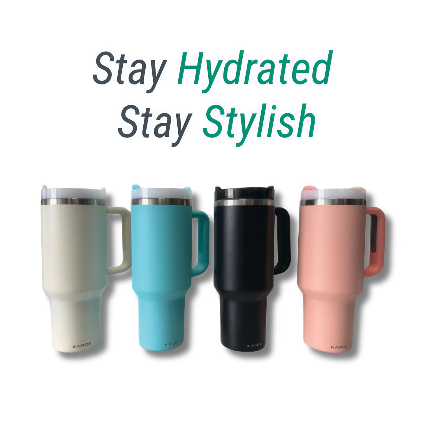 KAIROS Sip Grip 1200 ml -Stainless Steel Flask with Straw and Handle | Premium thermos Flask | Sturdy Grip Handle & Cup Holder Compatible
