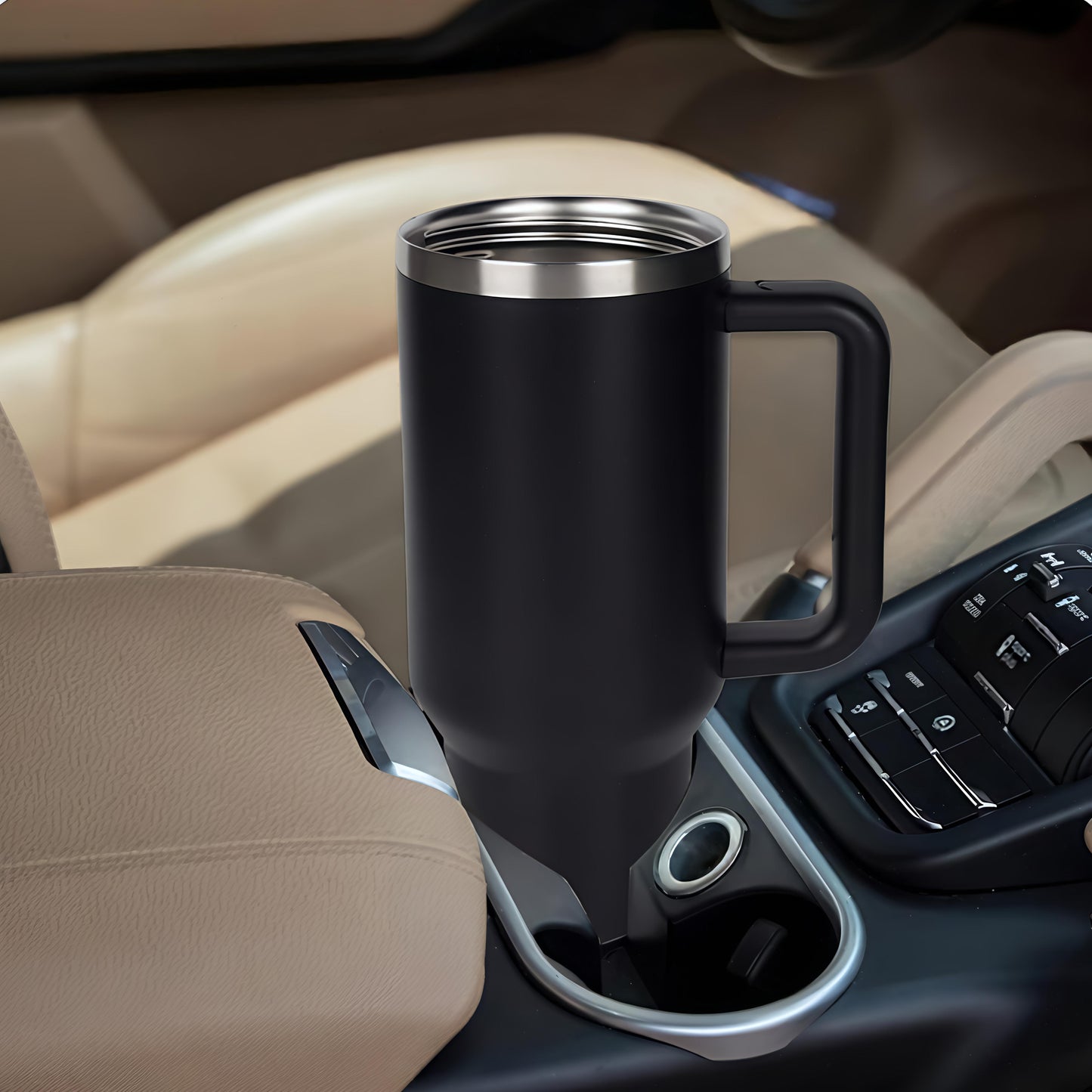 KAIROS Sip Grip 1200 ml -Stainless Steel Flask with Straw and Handle | Premium thermos Flask | Sturdy Grip Handle & Cup Holder Compatible