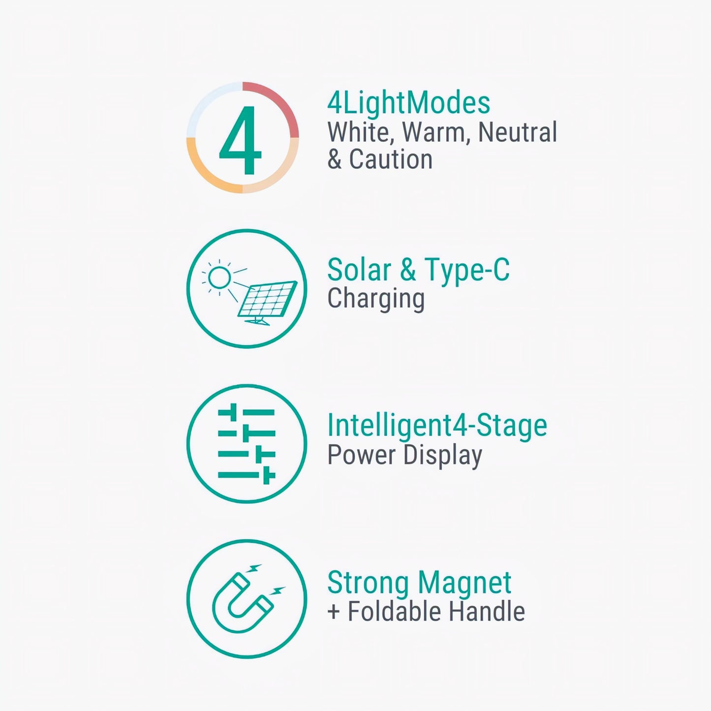 KAIROS SolarGlow Mini Solar Light | Rechargeable LED Lamp with Type-C & Solar Charging